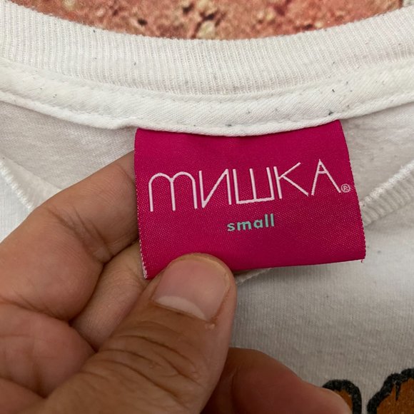 MISHKA MNWKA Eyeball Shirt Women Size S Engineered to Destroy! - STAINS - READ - Picture 5 of 9